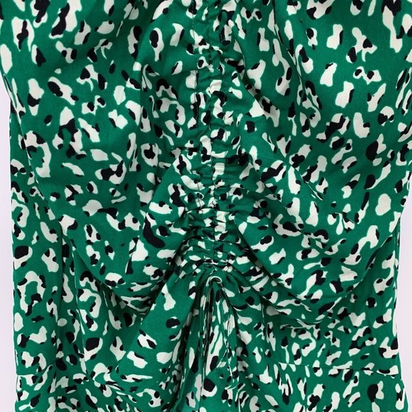 Honey Punch Dress Green Halter Neck Sleeveless Ruched - Picture 5 of 12